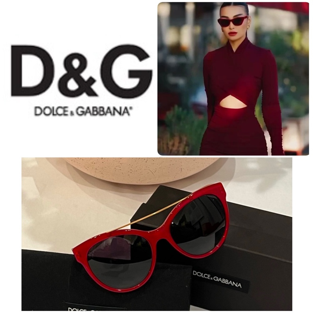 ‼️WOW‼️DOLCE & GABBANA RED SUNGLASSES DG 4280 Sunglasses EUC.❤️❤️❤️❤️❤️❤️❤️❤️💯
